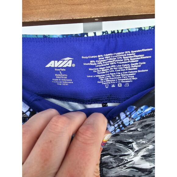 Avia Women's Skinny Multicolor Blended Fiber Mid Rise Athletic Pant Size L - Picture 3 of 4